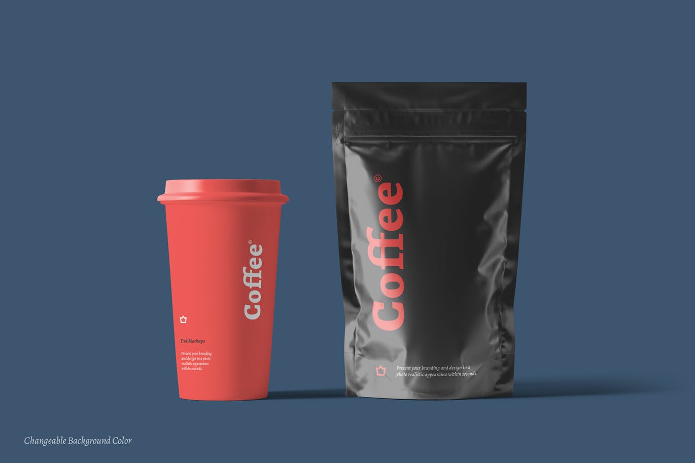 Paper Coffee Cup mockup demo picture ui ux